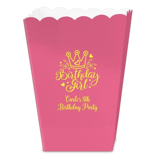 Birthday Girl Mini Popcorn Boxes
