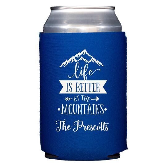 Life is Better at the Mountains Collapsible Huggers