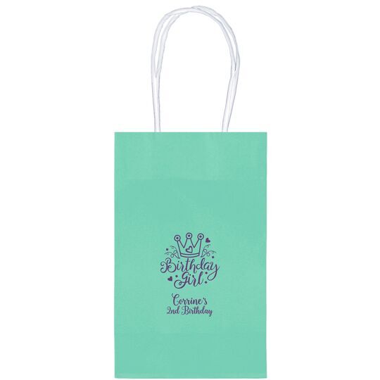Birthday Girl Medium Twisted Handled Bags
