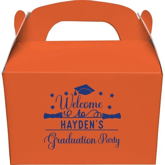 Graduation Party Gable Favor Boxes