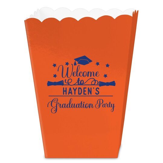 Graduation Party Mini Popcorn Boxes