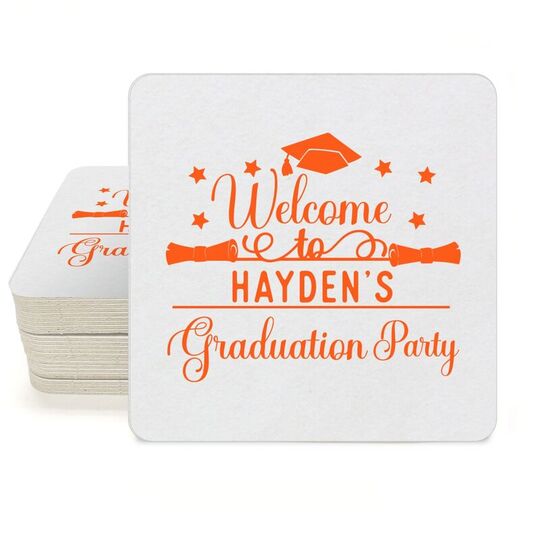 Graduation Party Square Coasters