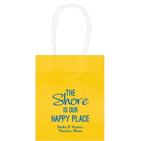 The Shore Is Our Happy Place Mini Twisted Handled Bags