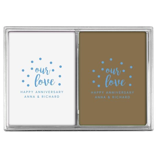 Confetti Dots Our Love Double Deck Playing Cards