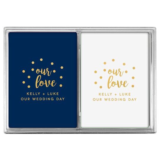 Confetti Dots Our Love Double Deck Playing Cards