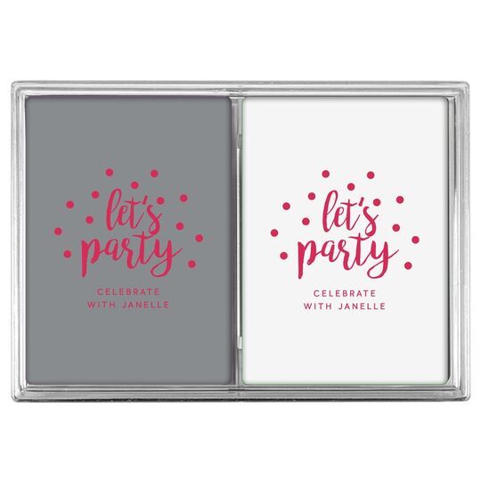 Confetti Dots Let's Party Double Deck Playing Cards