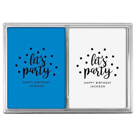 Confetti Dots Let's Party Double Deck Playing Cards