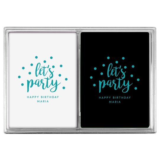 Confetti Dots Let's Party Double Deck Playing Cards