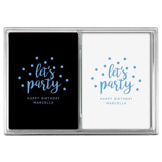 Confetti Dots Let's Party Double Deck Playing Cards