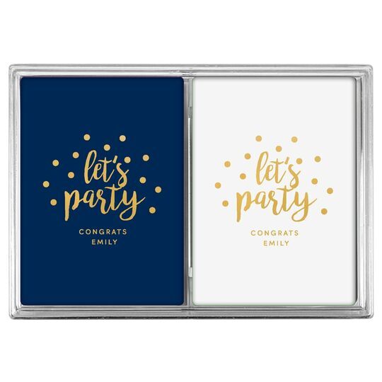 Confetti Dots Let's Party Double Deck Playing Cards