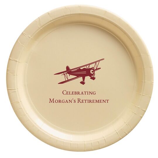 Biplane Paper Plates