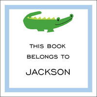 Light Blue Alligator Gift Stickers