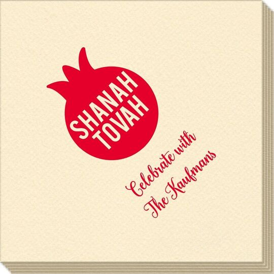 Shanah Tovah Pomegranate Linen Like Napkins