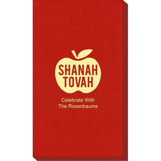 Shanah Tovah Apple Linen Like Guest Towels
