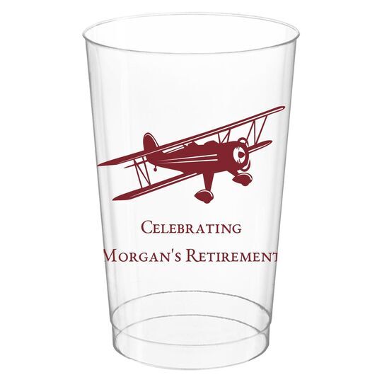 Biplane Clear Plastic Cups