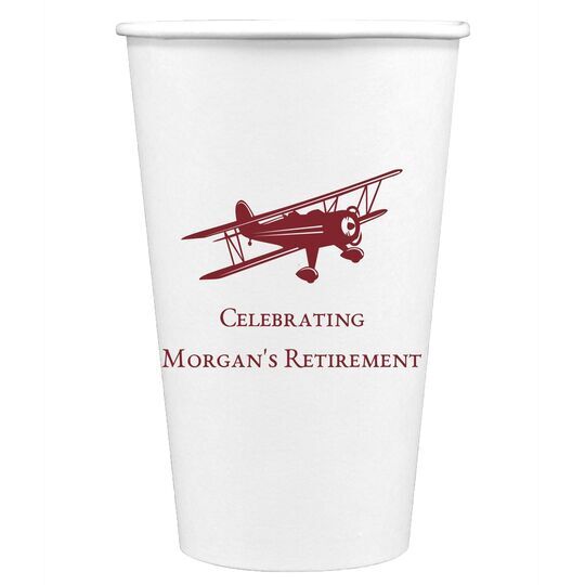 Biplane Paper Coffee Cups