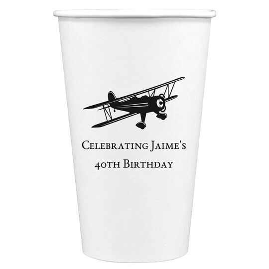 Biplane Paper Coffee Cups