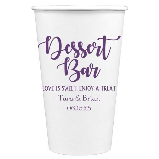 Dessert Bar Paper Coffee Cups