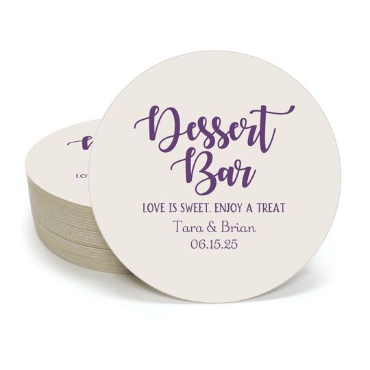 Dessert Bar Round Coasters