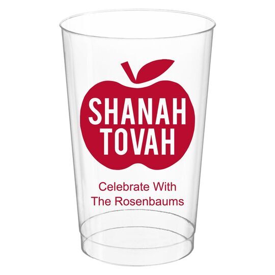 Shanah Tovah Apple Clear Plastic Cups