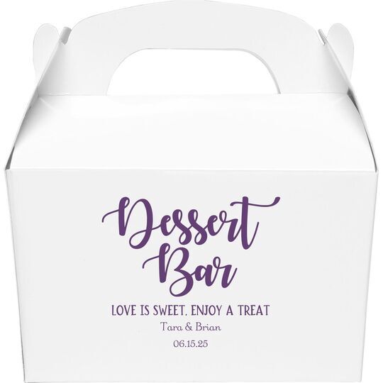 Dessert Bar Gable Favor Boxes