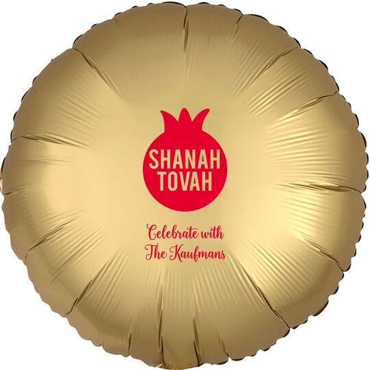 Shanah Tovah Pomegranate Mylar Balloons