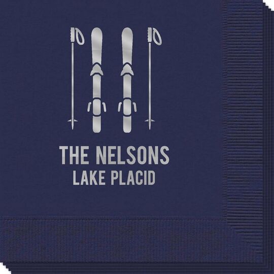 Skis and Poles Napkins