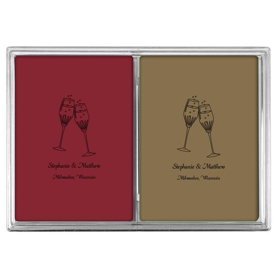 Champagne Crystal Toast Double Deck Playing Cards