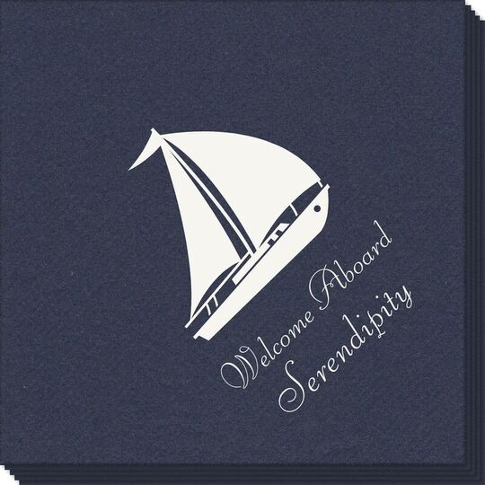 Large Sailboat Linen Like Napkins
