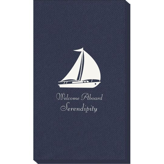 Large Sailboat Linen Like Guest Towels