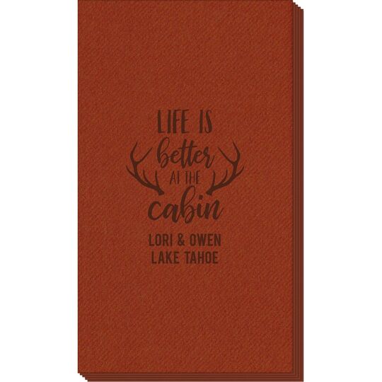 Life Is Better At The Cabin Linen Like Guest Towels