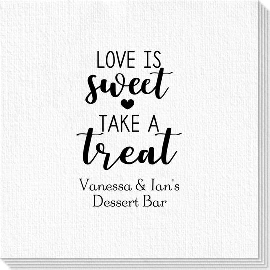 Love is Sweet Take a Treat Deville Napkins