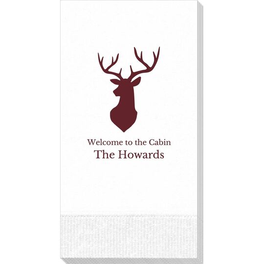 Mounted Buck Guest Towels