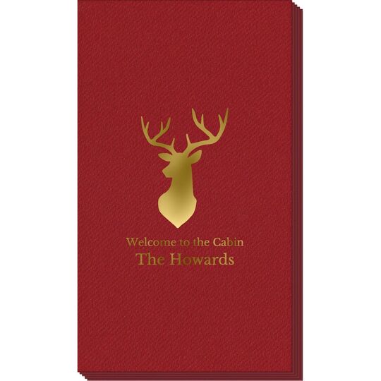 Mounted Buck Linen Like Guest Towels