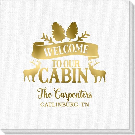 Welcome to Our Cabin Deville Napkins