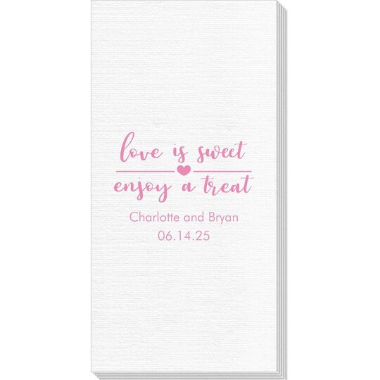 Love is Sweet Enjoy a Treat Deville Guest Towels