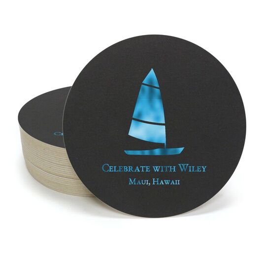 Windsurfer Round Coasters