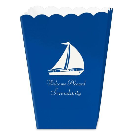 Large Sailboat Mini Popcorn Boxes