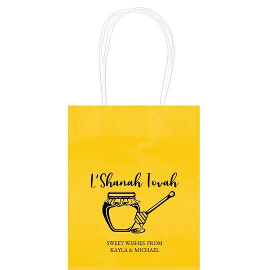 L'Shanah Tovah Honey Pot Mini Twisted Handled Bags