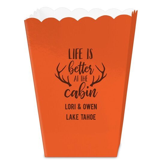 Life Is Better At The Cabin Mini Popcorn Boxes