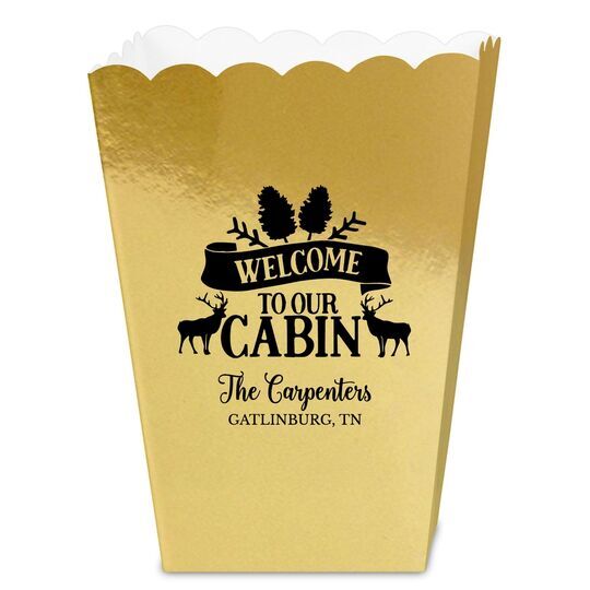 Welcome to Our Cabin Mini Popcorn Boxes