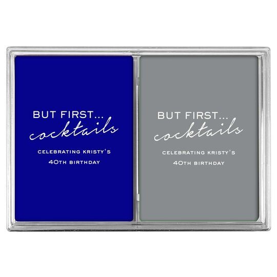 But First Cocktails Double Deck Playing Cards