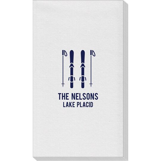 Skis and Poles Linen Like Guest Towels