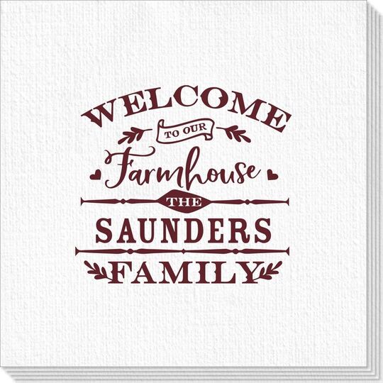 Welcome To Our Farmhouse Deville Napkins