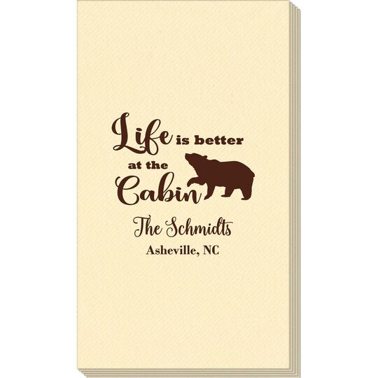 Life Is Better Up At The Cabin Linen Like Guest Towels