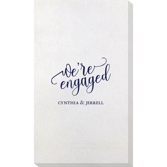 We're Engaged Bamboo Luxe Guest Towels