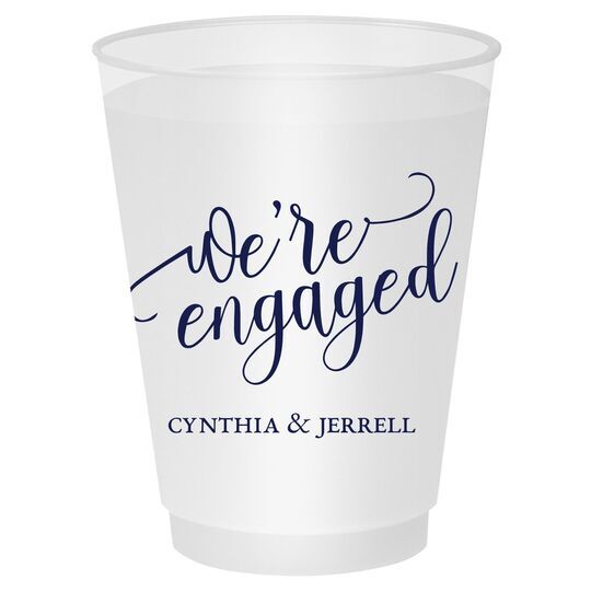 We're Engaged Shatterproof Cups