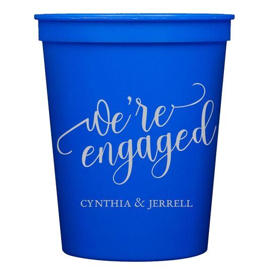 We're Engaged Stadium Cups