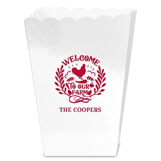 Welcome To Our Farm Mini Popcorn Boxes