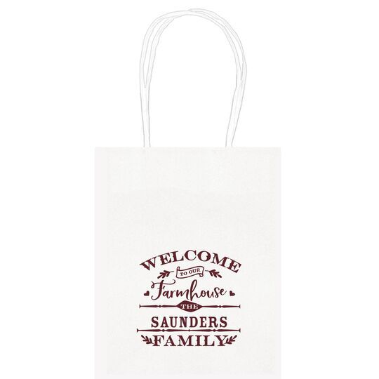 Welcome To Our Farmhouse Mini Twisted Handled Bags
